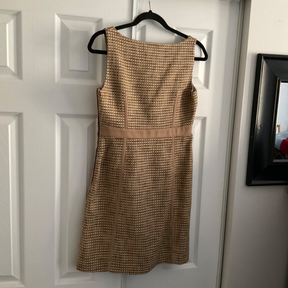 RED VALENTINO neutral gold tweed mini dress - Picture 9 of 11